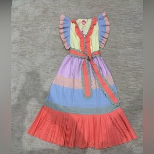 Multi color, pastel CeliaB maxi dress. MARCELLENE DRESS. Size: Medium